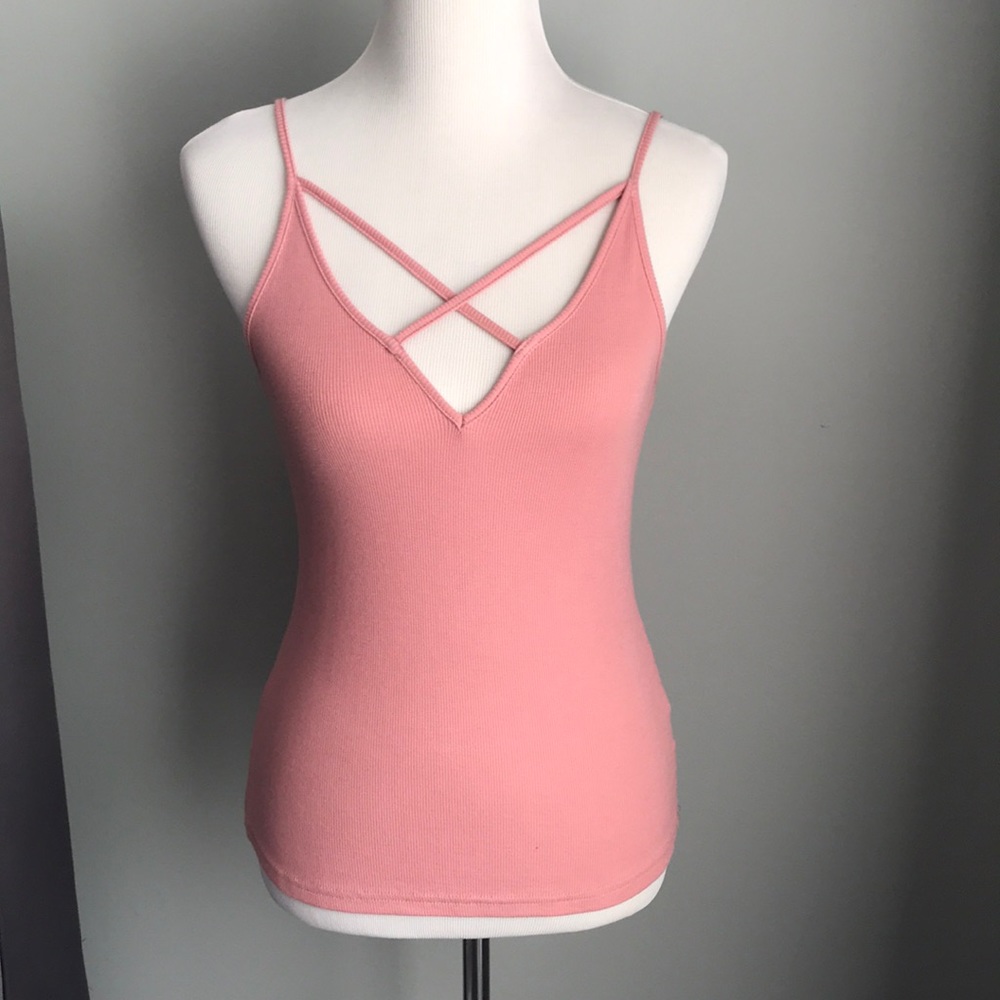 Lira Clothing Pink Strappy Tank Size M